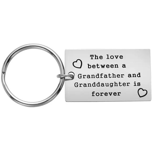 Grandpa Gift from Granddaughter - Stainless Steel Keychain Jewelry - Picture 3 of 7
